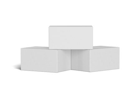 Box on white backgroundの写真素材