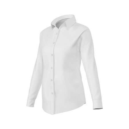 Long sleeve female shirt -Half Side Viewの写真素材