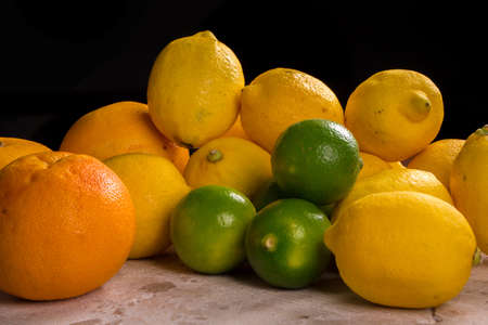 Mix of fresh citrus fruits.の写真素材