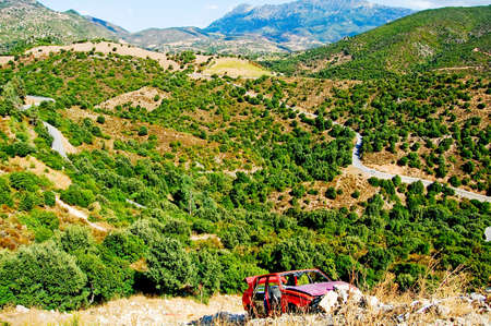 Landscape with mountains on Sardinia in Italyの写真素材