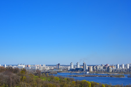 View on the left bank of Kyivの写真素材