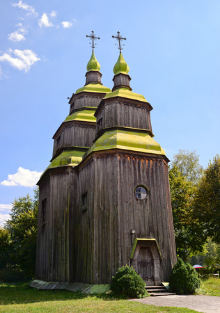 Zarubincy village church, outstanding traditional cult building monument of 18th centuryの写真素材