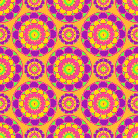 Bright mosaic spirograph vector backgroundのイラスト素材