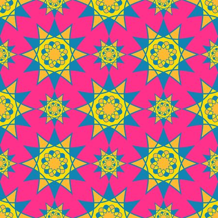 Bright mosaic spirograph vector backgroundのイラスト素材