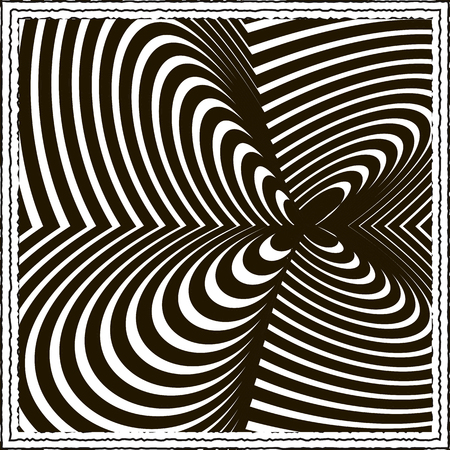 Black and white optical illusion backgroundのイラスト素材