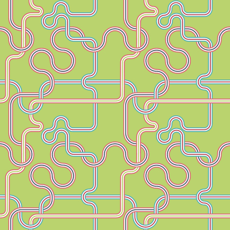 Crazy maze like seamless line art track backgroundのイラスト素材