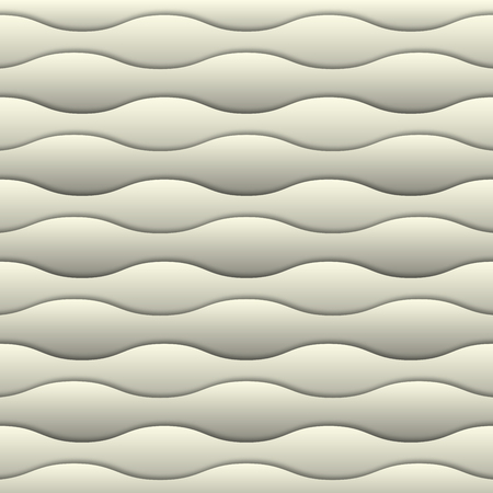 White 3d background. Abstract soft milk wtite 3d seamless waves pattern. 3d paper layers with realistic shadow. Geometric design for banner, cover, invitation, brochure, flyer, templateのイラスト素材