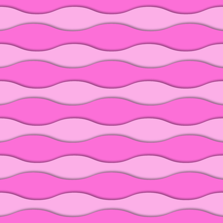 Bright pink layers with realistic shadow. 3d seamless pattern. Beautiful paper curves with shadow. Geometric design for, background, banner, cover, invitation, brochure, flyer, templateのイラスト素材