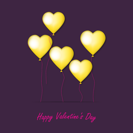 Valentine card with hearts collage. 3d vector. Wedding, anniversary, birthday, Valentine's day, party design for banner, poster, card, invitation, brochure, flyer.のイラスト素材