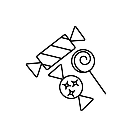 Simple outline candy vector icon. Candy symbol.のイラスト素材