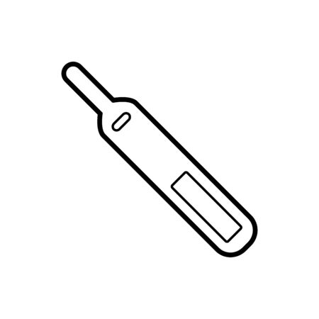 Simple outline medical electronic thermometer vector icon.のイラスト素材