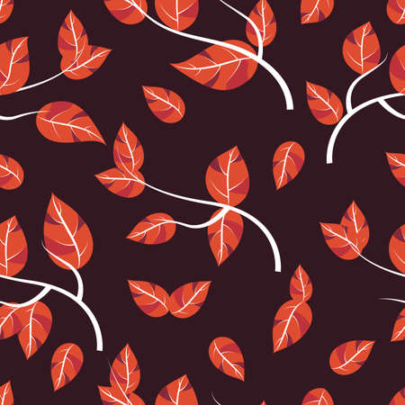 Colorful Autumn leaves seamless patternのイラスト素材