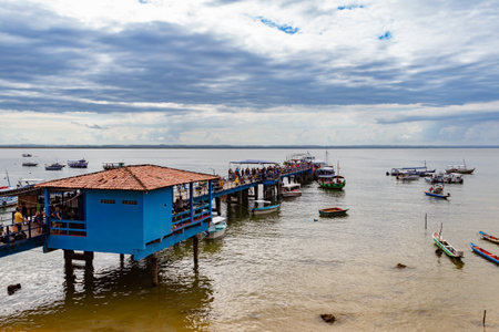 boats on beach - Morro de Sao Paulo - Salvadorのeditorial素材