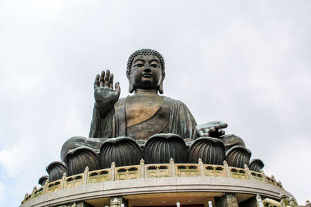 Tian Tan Big Buddha, Ngong Ping, Hongkongの写真素材
