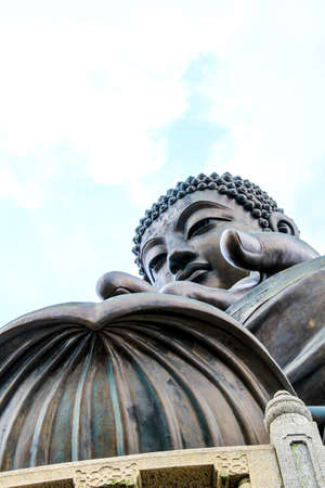 Tian Tan Big Buddha, Ngong Ping, Hongkongの写真素材