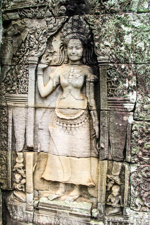 Bayon Angkor angel danceの写真素材