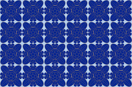 An illustration of blue and gold background
