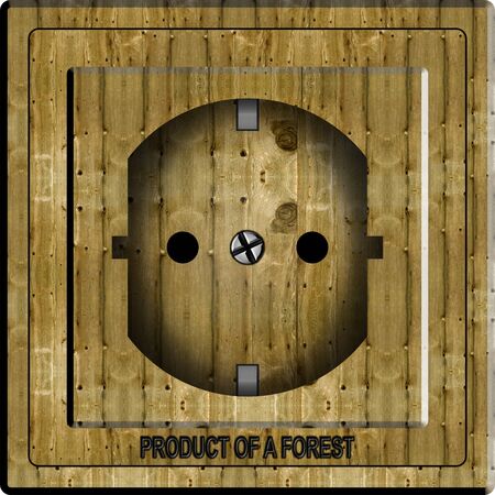 An illustration of a power point made from woodの写真素材