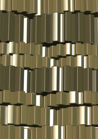 3d illustration of a number of shiny metal gear wheelsの写真素材