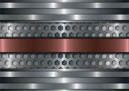 Titanium design elements with a red stripe in the middleの写真素材