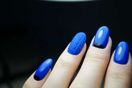 Natural nails with clean manicureの写真素材