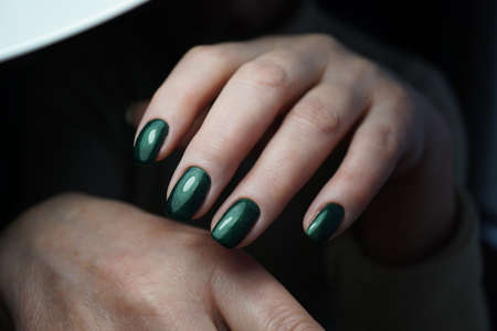 Awesome nails and beautiful clean manicure. Nails are natural. Manicure is made using nails drill...