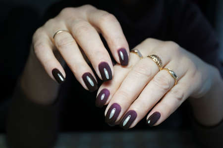Awesome nails and beautiful clean manicure. Nails are natural. Manicure is made using nails drill...