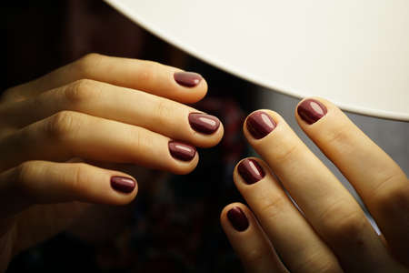 Awesome nails and beautiful clean manicure. Nails are natural. Manicure is made using nails drill...