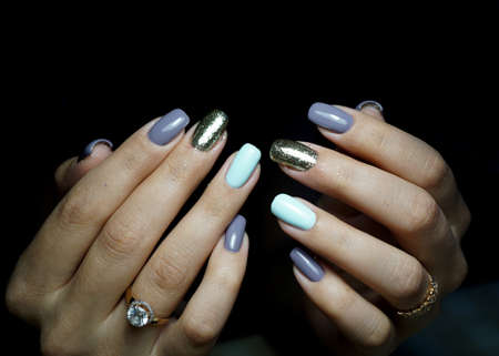 Awesome nails and beautiful clean manicure. Nails are natural. Manicure is made using nails drill...