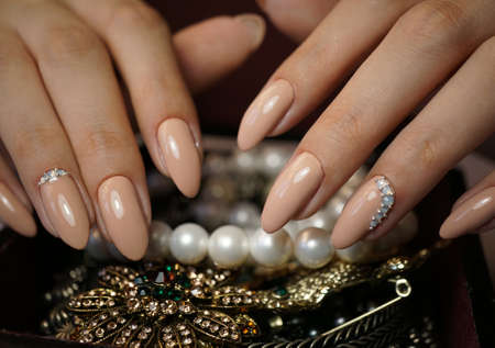 Awesome nails and beautiful clean manicure. Nails are natural. Manicure is made using nails drill...