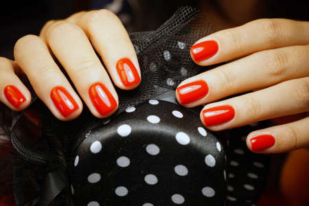 Awesome nails and beautiful clean manicure. Nails are natural. Manicure is made using nails drill...