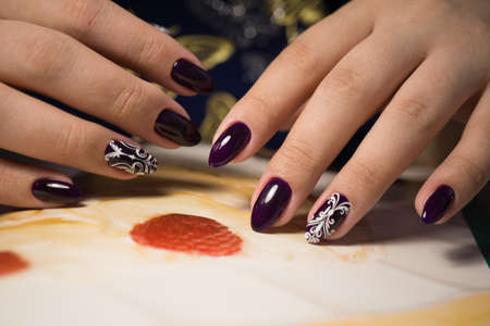 The beauty of the natural nails. Perfect clean manicure for the bright people. Nail drill machine...