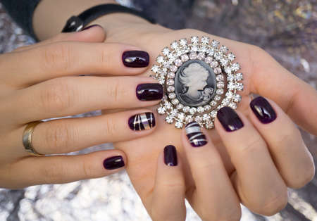 The beauty of the natural nails. Perfect clean manicure for the bright people. Nail drill machine...