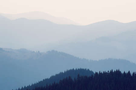 Blue mountains silhouettes
