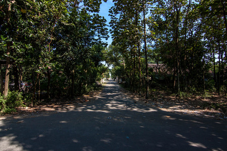 Kediri, Indonesia - May 9, 2018 : The quiet street in daylightのeditorial素材