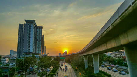Twilight of bangkok, thailandの素材