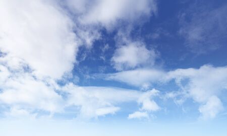 Background of blue sky and white cloudsの写真素材