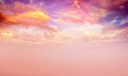 Sunset sky background, beautiful sunset backgroundの写真素材