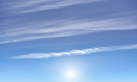Background of blue sky and white cloudsの写真素材