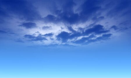 Background of blue sky and white cloudsの写真素材
