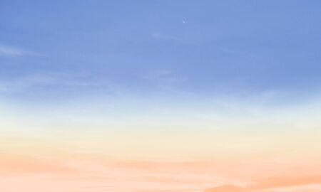 Blue sky background, beautiful sunset backgroundの写真素材