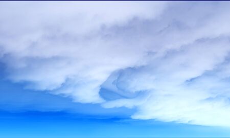 Background of blue sky and white cloudsの写真素材