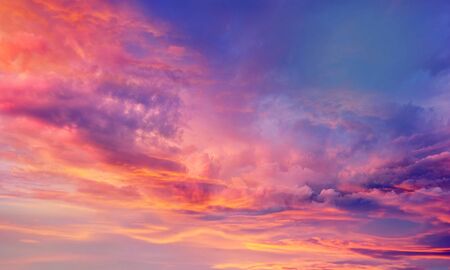 Sunset sky background, beautiful sunset backgroundの写真素材