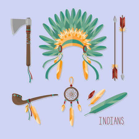 Indian set vector illustration.のイラスト素材