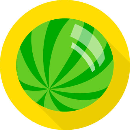 Juicy watermelon. Colorful flat iconのイラスト素材
