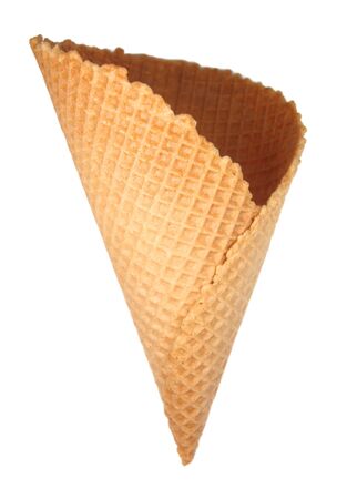 Ice cream cornet isolated on whiteの写真素材