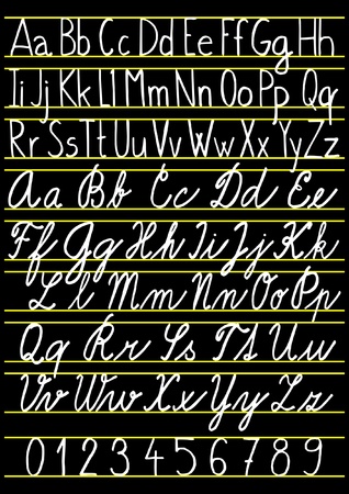 Blackboard with alphabet  のイラスト素材