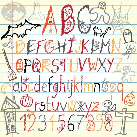 Halloween alphabetのイラスト素材