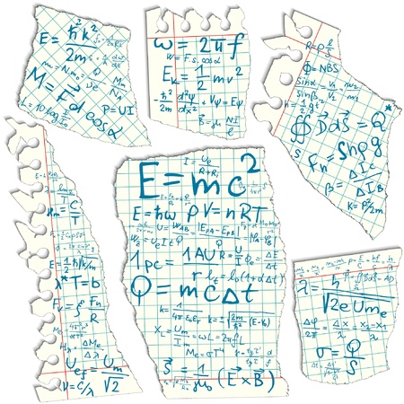 Physical formula on squared paper illustration のイラスト素材