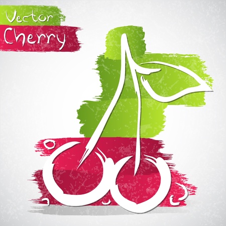Vector illustration of cherryのイラスト素材